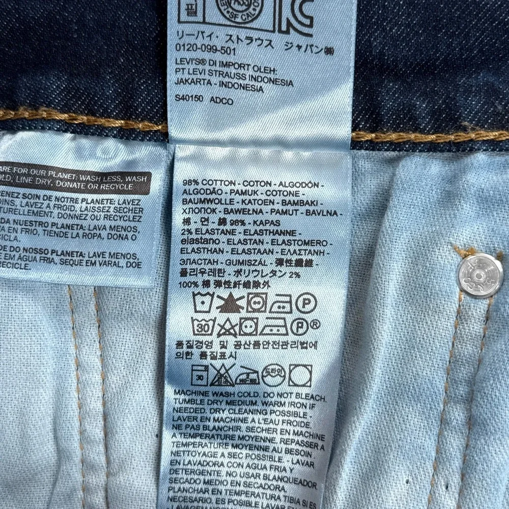 Levis Mens Jeans 36x30 Blue 514 Straight Fit Dark Wash Denim Stretch